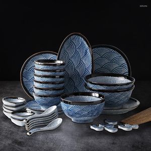 Assiettes Kinglang 2/4/6 Personne Japonais Dîner ensemble Ceramic Restaurant Bowl Dish Elware Products