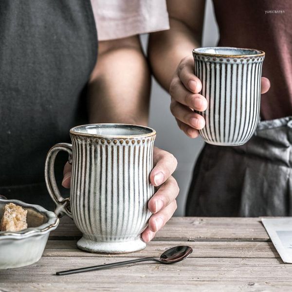 Platos KINGLANG Taza de café occidental de cerámica Bonito diseño Vajilla de boda Taza de leche de agua