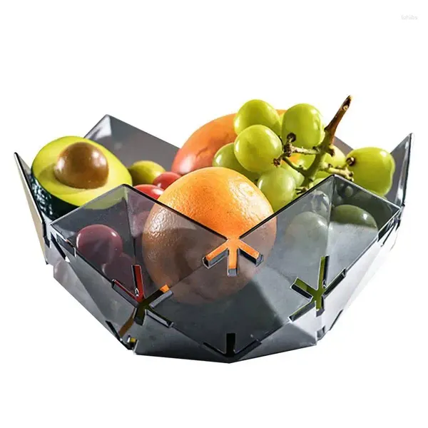 Assiettes de cuisine bol à fruits de cuisine Trac de découpe de fleurs transparente stockage de forme de pétale pour pain légumes fruits de bonbons et