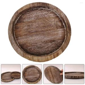 Assiettes Kitchen Rustic Wooden plateau Bougeoir