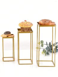 Assiettes Leeseph Serving Tray Set de 3 cupcake stand metal pizza riser racks / stands stands plateau rectangle