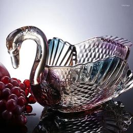 Borden licht luxe zwaan kristallen glazen fruitplaat luxe woonkamer snack creatief huis specialiteit