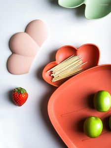 Platos Lovely Family Fruit Tray Sala de estar Mesa de té Plastic Candy Dry Office Snack Small
