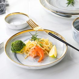 Borden marmeren korrelgerechten voor serveer servies servies set compartimentplaat complete stukken keuken eetbar huizen tuin