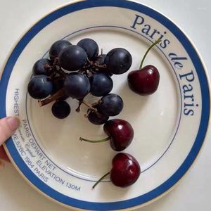 Assiettes en céramique minimaliste, assiette de petit déjeuner, Dessert dans les cafés, résistance aux hautes températures des plats de légumes ménagers