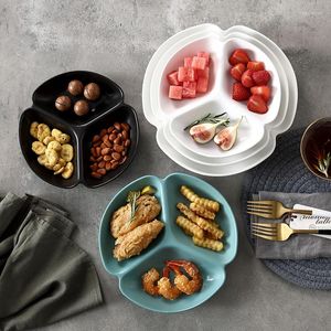 Assiettes nordique en céramique assiette porcelaine mat petit déjeuner Snack fruits plats ménage salade Dessert gâteau plateau vaisselle