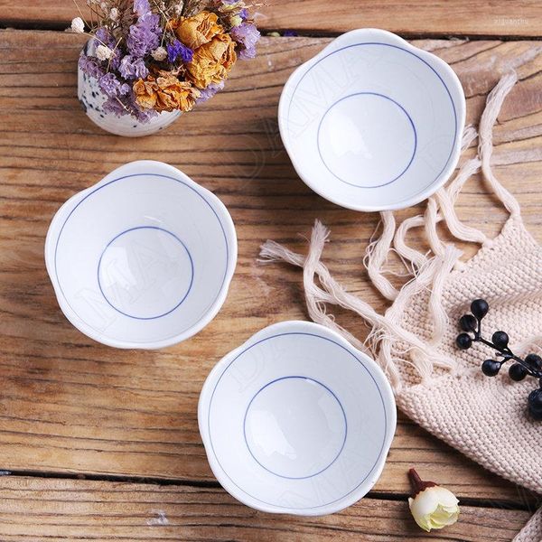 Platos de cerámica del norte de Europa, plato de condimento con forma de flor Retro, organizador de postres de escritorio para sala de estar, vajilla de cocina para el hogar