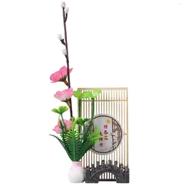 Assiettes Plum Plum Blossoms Decor Flower pour le restaurant de sushi Fourniture japonaise Plat de fleurs artificielles Platte