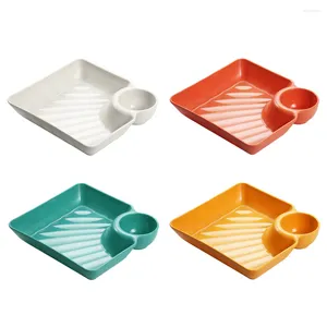 Assiettes Assiette Sushi Servant Boulette Plat Sauce Plastique Céramique Snack Plateau Dessert Plats Dip Dîner Japonais Titulaire Ensemble Trempage