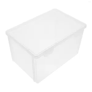 Assiettes réfrigérateur Portable boîte de rangement du pain, seau à gâteau transparent aux fruits en plastique