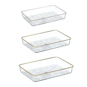 Plateau de service rectangulaire, assiettes simples et modernes, organisateur de vanité de salle de bains pour comptoir de cuisine, table de café pour petit déjeuner