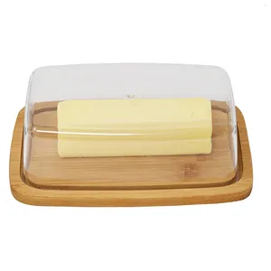 Assiettes Butter de rangement de fromage rectangulaire Keep Keep Fresh Boîte avec plat de couvercle Organisateur de contenant de cuisine à domicile polyvalent