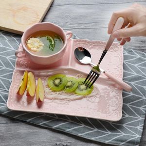 Borden restaurant diner reliëf bord ontwerpen te koop dessert serveerschotel set