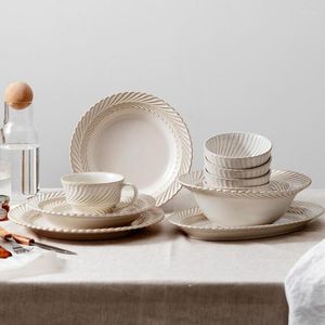 Assiettes rétro four changement ménage El porcelaine vaisselle céramique vaisselle ensemble riz salade nouilles bol soupe cuisine cuisine outil 1 pc