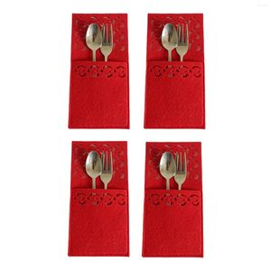Platen rond eetgelegen set voor 8 moderne vork tafelboom kerstdecoratie en mes bestek 4 stcs cover matten van 4