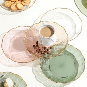 Assiettes à salade, ensemble de fruits empilables élégants pour salle à manger, organisateur de desserts Transparent moderne, incassable pour la maison