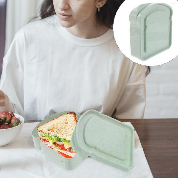 Platos Caja De Sándwich Contenedor Hermético Al Aire Libre Pan Sub Sellado Contenedores Pequeños Reutilizables Herméticos Niños