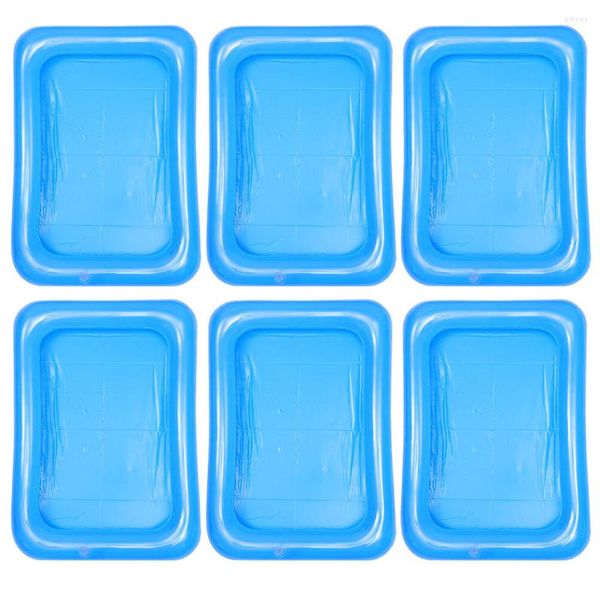 Platos para servir Bar, bandeja para ensaladas, contenedores enfriadores para Buffet, 6 uds., servidor de Picnic para Luau, piscina, playa, suministros para fiestas hawaianas, 60x45cm