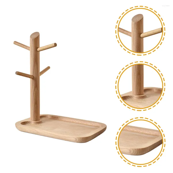 Estante para platos, soporte multifunción para joyería, colgante de cadena, bandeja para llaves de madera, soporte para anillo, estante para secar platos, soportes de exhibición de decoración delicada