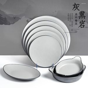 Platen sia-huat ronde diner set platos de cena servicetafel assiete tweekleurige kleur keukengerei Serveergerechten