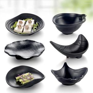 Assiettes SIA-HUAT Surprise Prix Pot Vaisselle Boule De Boeuf Assiette Noir Givré Personnalité Creative Sushi Japonais En Vente