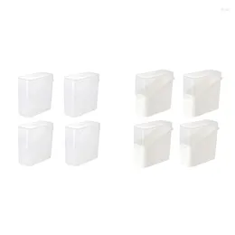 Assiettes Récipient de fromage en tranches pour réfrigérateur 4 PCS Boîte de rangement avec gardien de couvercle Flip