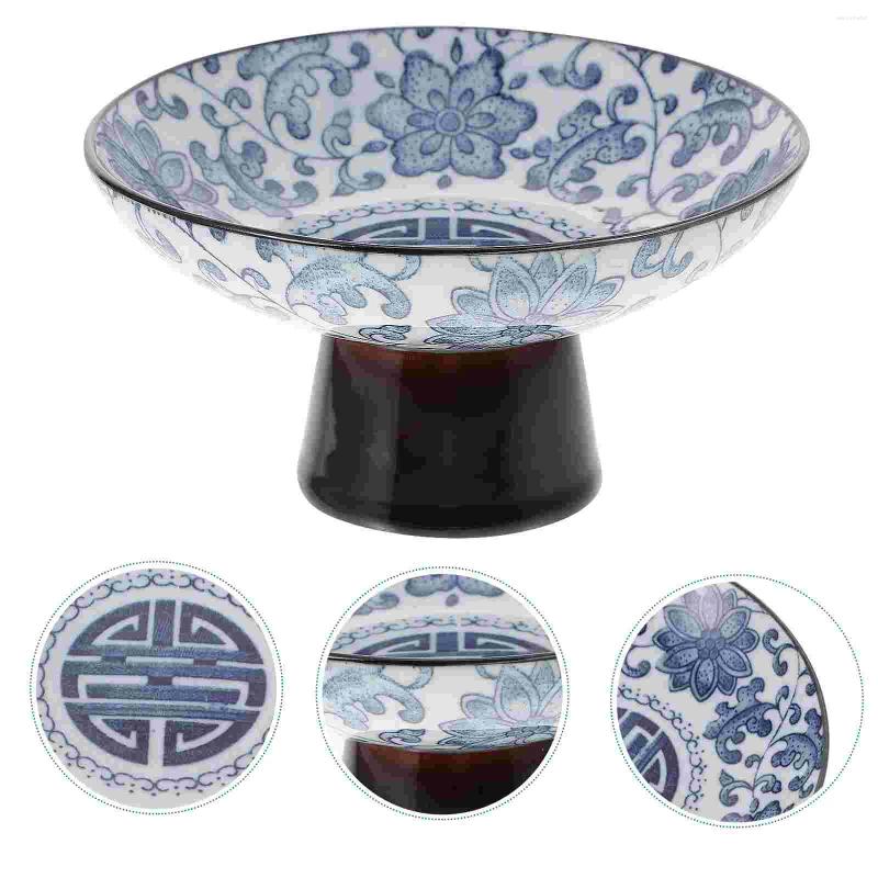 Platos para servir aperitivos, copas de cerámica, decoración de boda china, bandeja de almacenamiento para pasteles