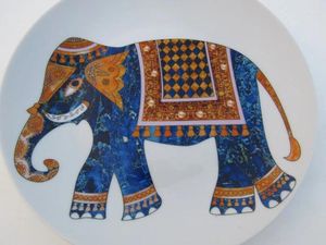 Assiettes Souvenir Thaïlande Elephant Porcelain Dish Set Dinner Serving Restaurant Home Kitchen Ustensiles