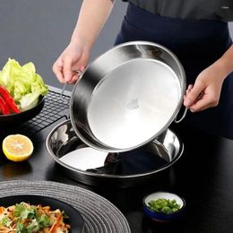 Borden Stoompan Pan met dubbele handgreep Alles-in-één Bakken Stoomplaat Draagbare keuken Koude noedels maken voor dagelijks gebruik