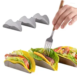 Assiettes Taco Shell Solder Plateau en acier inoxydable Conception de désalignement en W