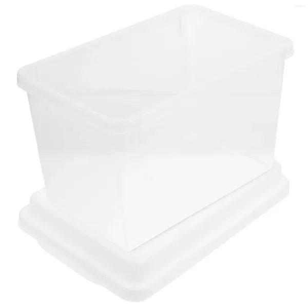 Assiettes Boîte de rangement de toast porte-cuisine Conteneur de réfrigérateur Couvercle de couvercle transparent