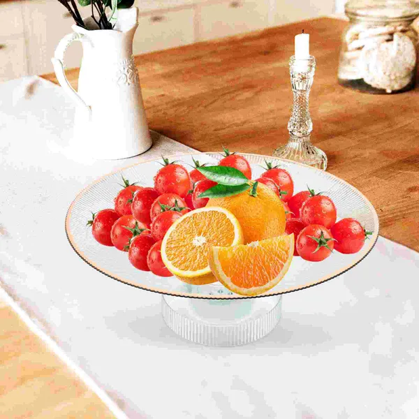 Placas Aprimientos de tono bandeja bandejas frutas para servir soporte de plato snack stand plato que drena casa