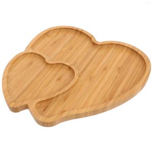 Assiettes plateau servant du coeur en bois Platter assiette plateaux en forme de plateaux en forme de planches