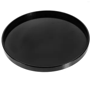 Platenbladen waterbeker rechthoekige thee ronde snack serveerplaat houten decoratieve zwarte schotels
