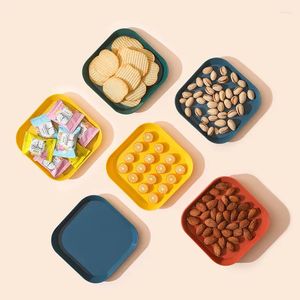 Assiettes de blé paille crachée table de plaque d'os maison à la maison plastique fruit collation plastique petits accessoires