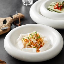 Borden witte artistieke conceptie keramische bord creatieve huis keukenartikelen sushi pasta diner el privégerechten servies
