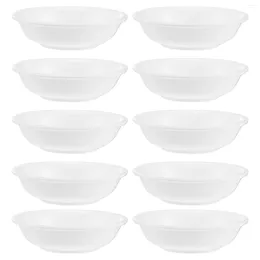 Plates White Plastic Sauce Dishes Seasoning Dish Dipping Bowls Break-resistant Saucer Appetizer