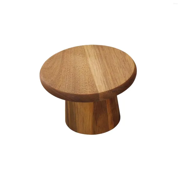 Assiettes Support à gâteaux en bois Plateau de serveur de cuisine multi-usage Apéritifs Porte-fruits ronds pour pâtisseries Muffins Table de pièce maîtresse de remise des diplômes