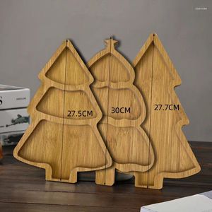 Placas de madera para servir bandeja de navidad