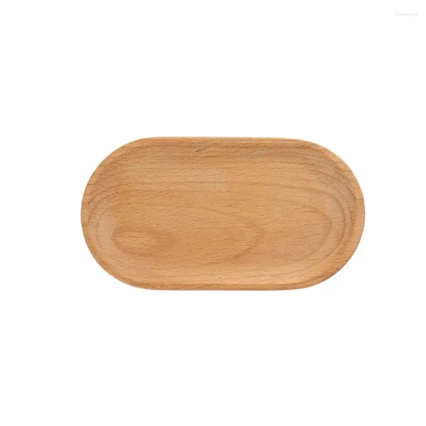 Platos Bandeja de madera Plato de postre Herramienta de cocina ecológica Snack Fruta seca Artículos de madera Sin pintura Práctico Durable