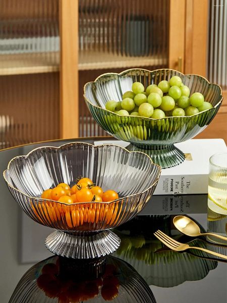 Assiettes digne d'une assiette de fruits multifonctionnels avec un bol en plastique transparent de base drainable pour le plateau de collation de la fête de la cuisine