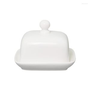 Platen ydewiner 4 inch boter doos keramisch bord wit met deksel kaas opslaglade schotel