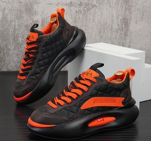 Plateforme Designer Lightweight Mens Shoes Fashion Sneakers respirant Soufflement Round Toe Flats Lace-Up Comfort Party C 5439