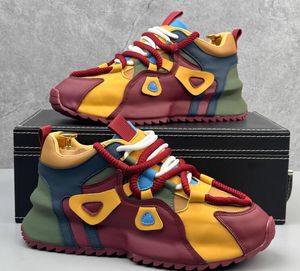 Plate-forme designer hommes augmentant les chaussures de sport décontractées en maille de couleurs de couleurs légères pour amortissant les baskets de mode Lace Up PA