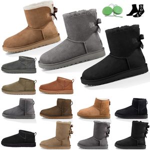 Plataforma Diseñador Botas para mujer Invierno Nieve Ultra Mini Ug Bota Slip-on Gamuza Lana Australiana Australia Tobillo Botines Uggliesugg Casual Mujer Mocasines