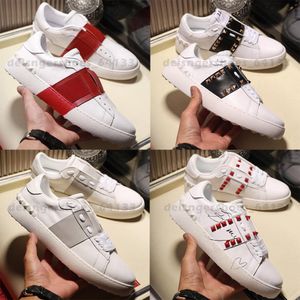 platformschoenen voor dames Designer Spikes Sneaker Nette schoenen Wit Zwart Rood Goud Trainers Vrijetijdsschoen Leer Voor Plate-forme sneakers