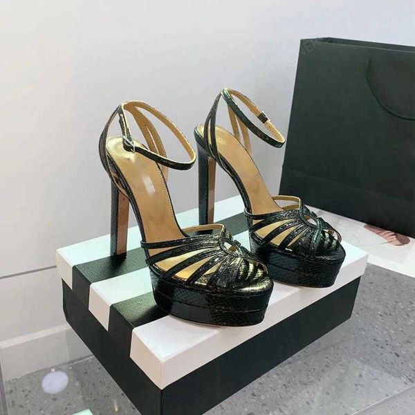 Sandales à talons plateforme, escarpins de 13mm en argent doré, robe épaisse de styliste, chaussures de fête de mariage