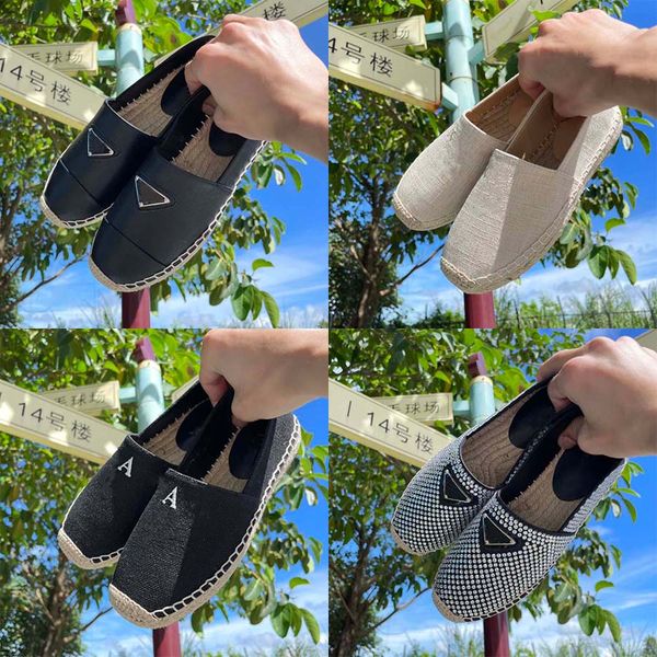 Plate-forme Lady Designer Classic Fisherman Chaussures plates Femmes Paille Bottom Casual Boat Shoe Metal Metal Boucle en cuir Locons paresseux