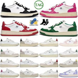 Platform Sneakers Trainers Locs Chaussures décontractées Autrys Rose rose Low Médaillé Autri à deux tons Men haut-bas WO T6QS #