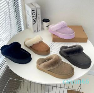 Platform sneeuwlaars Dames Winterlaars Ontwerpers Enkellaarsjes Schoenen Kastanje Zwart Warm bont Slippers Indoor Australische Tasman Bootie